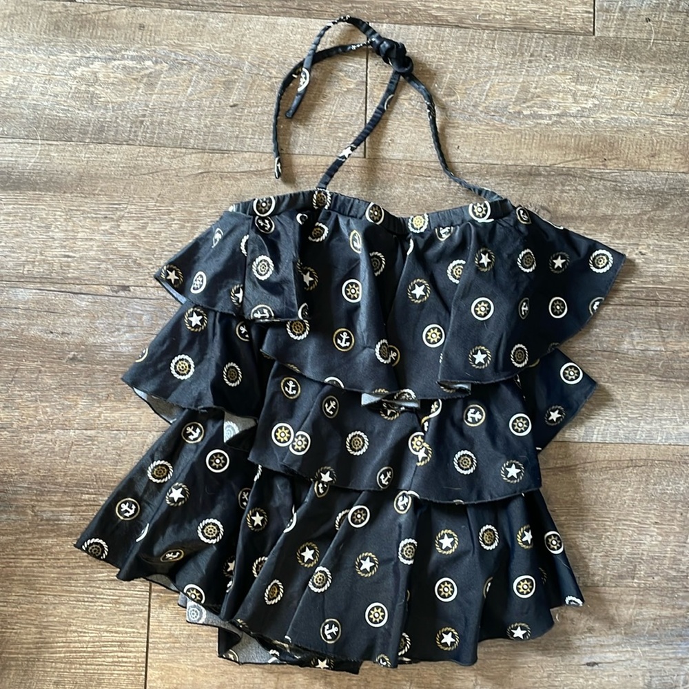 Vintage one piece ruffle swimsuit